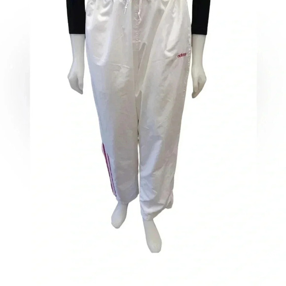 Adidas Vintage  Lined White Red Track Pants Size Large - Picture 3 of 11